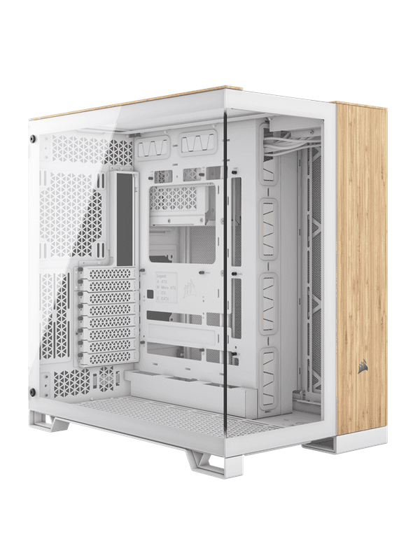 Corsair 6500X - White/Bamboo Wood - Chassi - Miditower - Vit