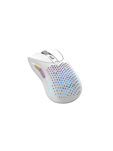 Glorious Model D 2 Wireless - Matte White - Gamingmus - Optic - 5 knappar - Vit