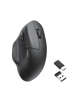 Keychron M7 1K Hz Light 63g Ergonomic Black Wirele - Gamingmus - Optic - 6 knappar - Svart