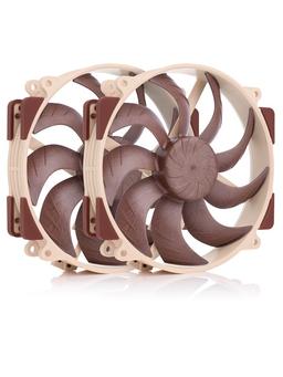 Noctua NF-A14x25r G2 Sx2-PP - 2-pack - Chassi fläkt - 140mm - Brun - 25 dBA