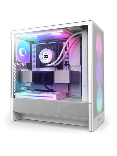 NZXT H5 Flow RGB (2024) - Chassi - Miditower - Vit