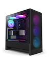 NZXT H5 Flow RGB - Mid tower - utökad ATX - genomskinlig sidopanel (härdat glas) - ingen strömförsörjning (ATX) - svart - USB/ljud