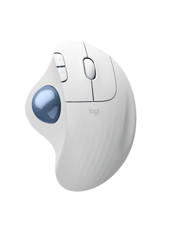 Logitech Ergo M575s - Off-White - Ergonomisk mus - Optic - 5 knappar - Vit