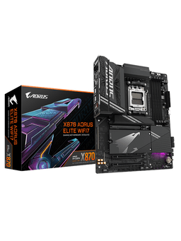 GIGABYTE X870 AORUS ELITE WIFI7 Moderkort - AMD X870 - AMD AM5 socket - DDR5 RAM - ATX