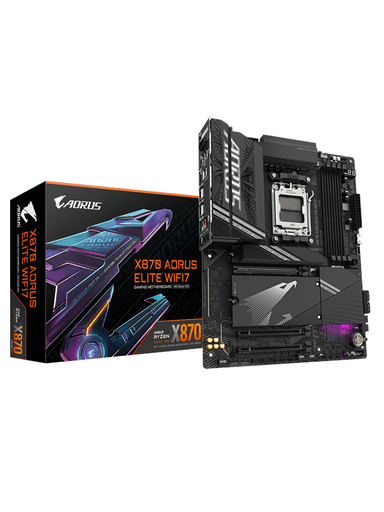 GIGABYTE X870 AORUS ELITE WIFI7 Moderkort - AMD X870 - AMD AM5 socket - DDR5 RAM - ATX