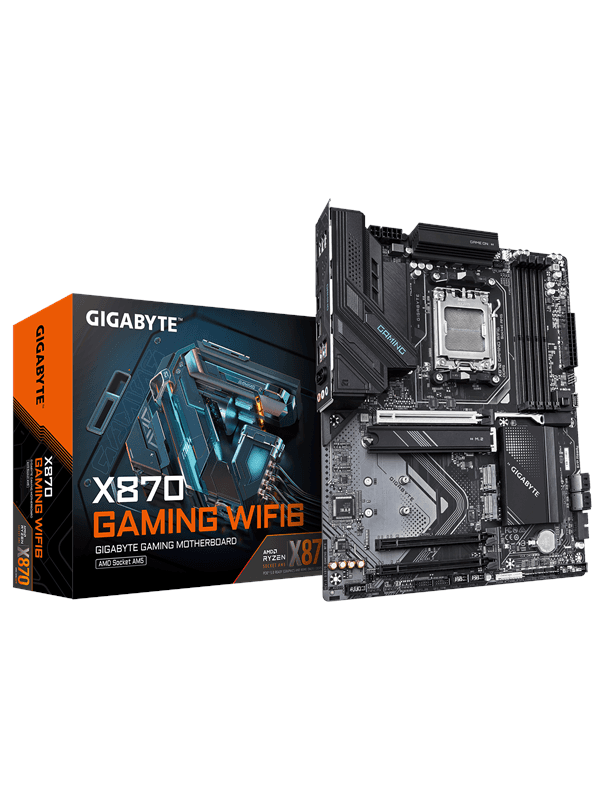 GIGABYTE X870 GAMING WIFI6 Moderkort - AMD X870 - AMD AM5 socket - DDR5 RAM - ATX