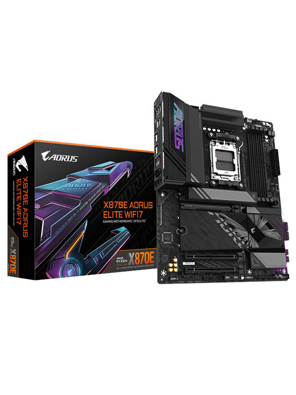 GIGABYTE X870E AORUS ELITE WIFI7 Moderkort - AMD X870E - AMD AM5 socket - DDR5 RAM - ATX