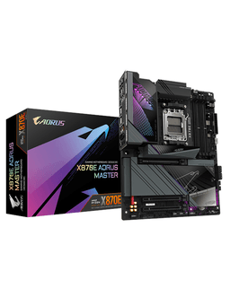 GIGABYTE X870E AORUS MASTER Moderkort - AMD X870E - AMD AM5 socket - DDR5 RAM - ATX