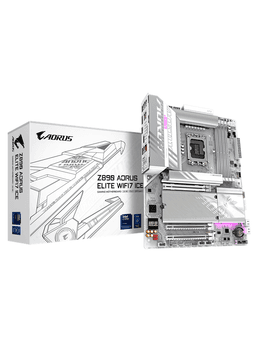 GIGABYTE Z890 AORUS ELITE WIFI7 ICE Moderkort - Intel Z890 - Intel LGA1851 socket - DDR5 RAM - ATX