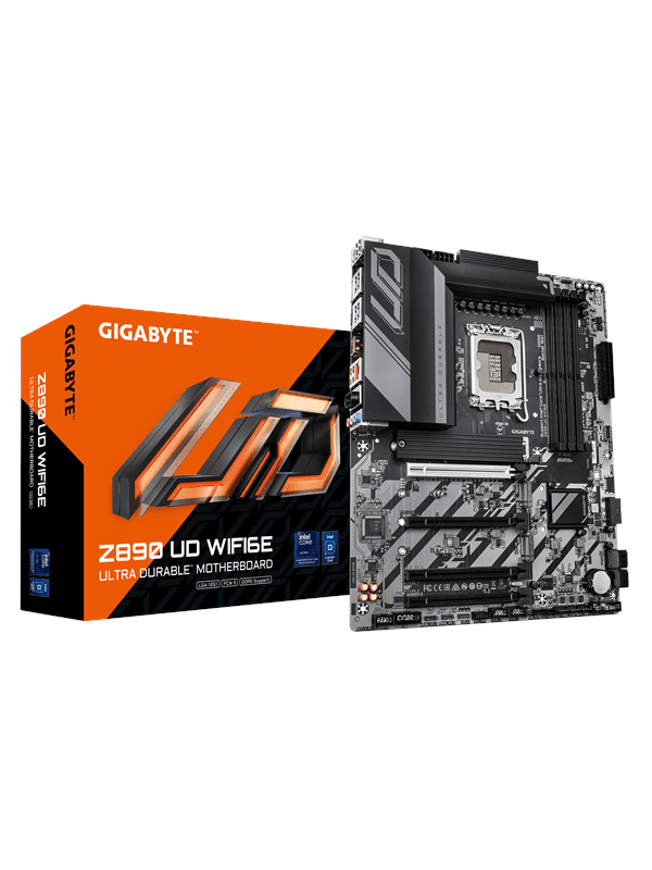 GIGABYTE Z890 UD WIFI6E Moderkort - Intel Z890 - Intel LGA1851 socket - DDR5 RAM - ATX