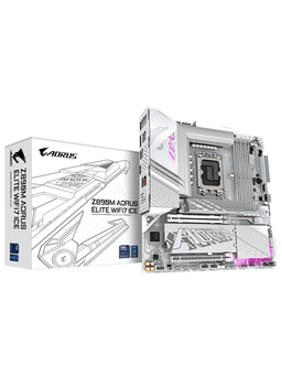 GIGABYTE Z890M AORUS ELITE WIFI7 ICE Moderkort - Intel Z890 - Intel LGA1851 socket - DDR5 RAM - Micro-ATX