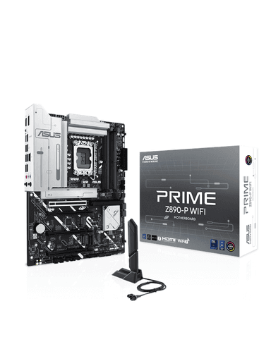 ASUS PRIME Z890-P WIFI Moderkort - Intel Z890 - Intel LGA1851 socket - DDR5 RAM - ATX