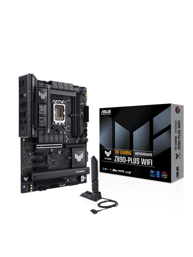 ASUS TUF GAMING Z890-PLUS WIFI Moderkort - Intel Z890 - Intel LGA1851 socket - DDR5 RAM - ATX