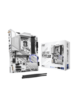 ASRock Z890 PRO RS WIFI WHITE Moderkort - Intel Z890 - Intel LGA1851 socket - DDR5 RAM - ATX