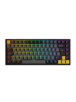 Akkogear 3084B Plus-S Black & Gold V3 Cream Yellow Pro - Gaming Keyboard - Utan numpad - Nordisk - Svart