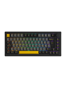 Akkogear 5075B Plus-S Black & Gold Fairy Silent - Gaming Keyboard - Utan numpad - Nordisk - Svart