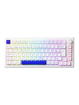 Akkogear MOD 007B PC Blue on White V3 Piano Pro - Gaming Keyboard - Utan numpad - Nordisk - Vit