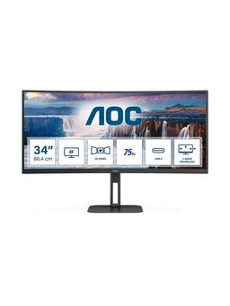 34" AOC Value-line CU34V5C/BK/23 - LED monitor - curved - 34" - HDR