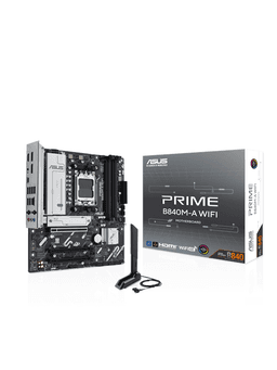 ASUS PRIME B840M-A WIFI Moderkort - AMD B840 - AMD AM5 socket - DDR5 RAM - Micro-ATX