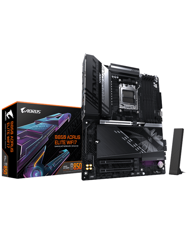 GIGABYTE B850 AORUS ELITE WIFI7 Moderkort - AMD B850 - AMD AM5 socket - DDR5 RAM - ATX