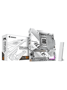 GIGABYTE B850M AORUS ELITE WIFI6E ICE Moderkort - AMD B850 - AMD AM5 socket - DDR5 RAM - Micro-ATX