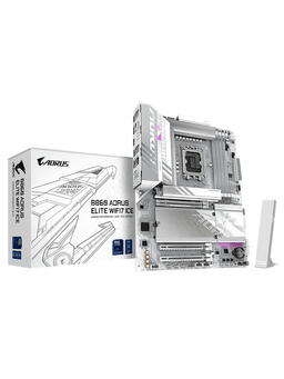 GIGABYTE B860 AORUS ELITE WIFI7 ICE Moderkort - Intel B860 - Intel LGA1851 socket - DDR5 RAM - ATX