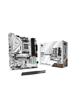 ASRock B850M Steel Legend WiFi Moderkort - AMD B850 - AMD AM5 socket - DDR5 RAM - Micro-ATX