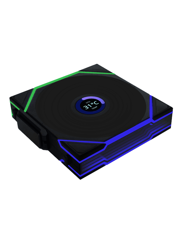 Lian Li UNI FAN TL Wireless LCD - Chassi fläkt - 120mm - Svart - 32 dBA