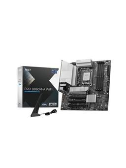 MSI PRO B860M-A WIFI - motherboard - micro ATX - LGA1851 Socket - B860 Moderkort - Intel B860 - Intel LGA1851 socket - DDR5 RAM - Micro-ATX