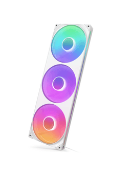 NZXT F420RGB Core (single frame 420mm fan) - White - Chassi fläkt - Vit med RGB-ljus - 34 dBA