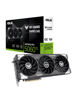 ASUS GeForce RTX 5060 Ti TUF OC - 16GB GDDR7 RAM - Grafikkort