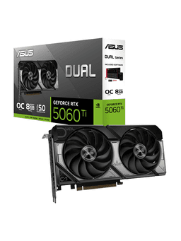ASUS GeForce RTX 5060 Ti DUAL OC - 8GB GDDR7 RAM - Grafikkort
