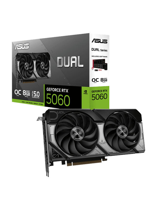 ASUS GeForce RTX 5060 DUAL OC - 8GB GDDR7 RAM - Grafikkort