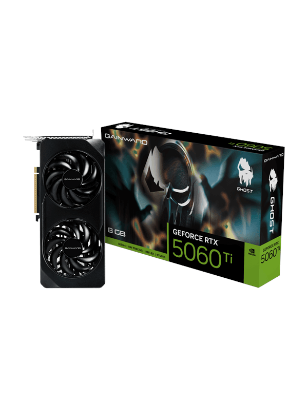 Gainward GeForce RTX 5060 Ti Ghost - 8GB GDDR7 RAM - Grafikkort