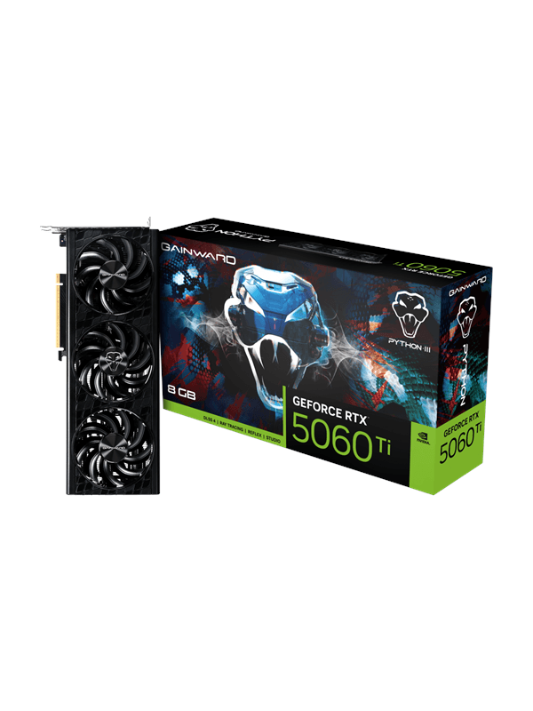Gainward GeForce RTX 5060 Ti Python III - 8GB GDDR7 RAM - Grafikkort