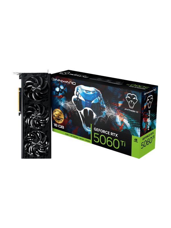 Gainward GeForce RTX 5060 Ti Python III OC - 16GB GDDR7 RAM - Grafikkort