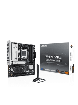 ASUS PRIME B850M-A WIFI Moderkort - AMD B850 - AMD AM5 socket - DDR5 RAM - Micro-ATX