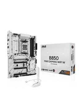 ASUS B850 MAX GAMING WIFI WHITE Moderkort - AMD B850 - AMD AM5 socket - DDR5 RAM - ATX