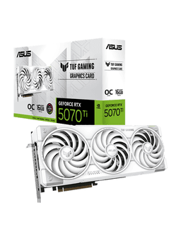 ASUS GeForce RTX 5070 Ti TUF White OC - 16GB GDDR7 RAM - Grafikkort