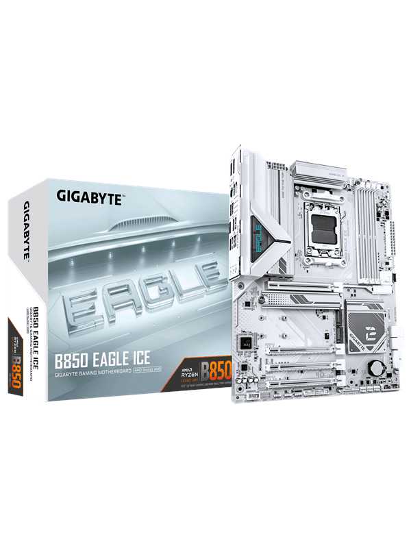 GIGABYTE B850 EAGLE ICE Moderkort - AMD B850 - AMD AM5 socket - DDR5 RAM - ATX