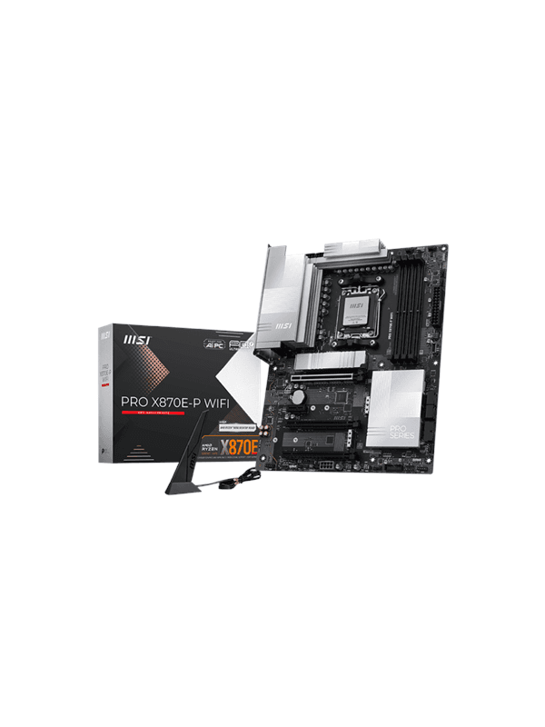 MSI PRO X870E-P WIFI Moderkort - AMD X870E - AMD AM5 socket - DDR5 RAM - ATX