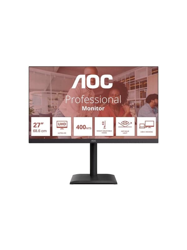 27" AOC U27E4CV - 3840x2160 (4K) - 60Hz - IPS - 90W USB-C