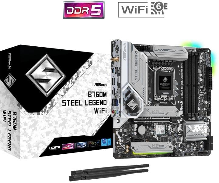 ASRock B760M Steel Legend WiFi Micro-ATX LGA1700 Intel B760