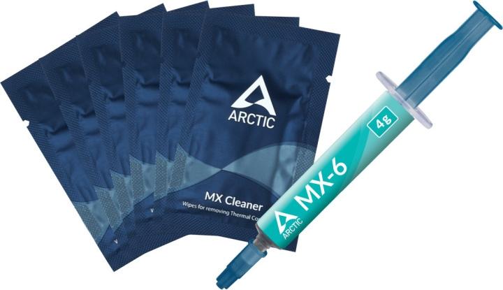 Arctic Cooling Arctic MX-6 värmedyna, 4 g + 6 st MX Cleaner rengöringsdukar