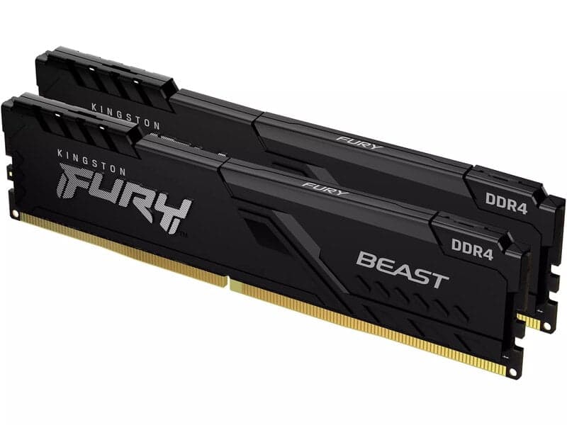 Kingston FURY Beast DDR4-3200 - 16GB - CL16 - Dual Channel (2 pcs) - Intel XMP - Svart