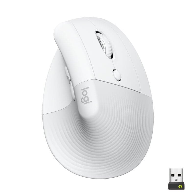Logitech Lift Right Vertical - Rose - Ergonomisk mus - Optic - 6 knappar - Röd