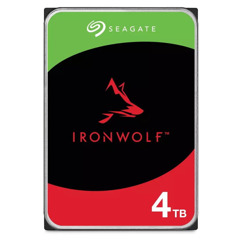 Seagate IronWolf ST4000VN006 - Hårddisk - 4 TB - inbyggd - SATA 6Gb/s - 5400 rpm - buffert: 256 MB - med 3 års Seagate Rescue Data Recovery