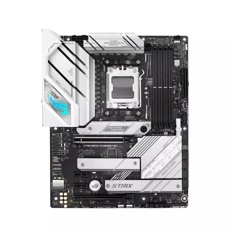 ASUS ROG STRIX B650-A GAMING WIFI - Moderkort - ATX - Socket AM5 - AMD B650 Chipuppsättning - USB-C 3.2 Gen 2x2, USB-C 3.2 Gen2, USB 3.2 Gen 2, USB 3.2 Gen 1 - 2.5 Gigabit LAN, Wi-Fi 6, Bluetooth - inbyggda grafiken (CPU krävs) - HD-ljud (8 kanaler)