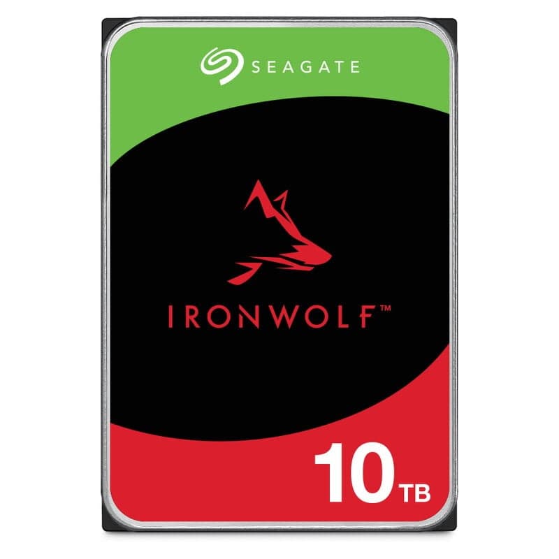 Seagate IronWolf ST10000VN000 - Hårddisk - 10 TB - inbyggd - 3.5 - SATA 6Gb/s - 7200 rpm - buffert: 256 MB - med 3 års Seagate Rescue Data Recovery