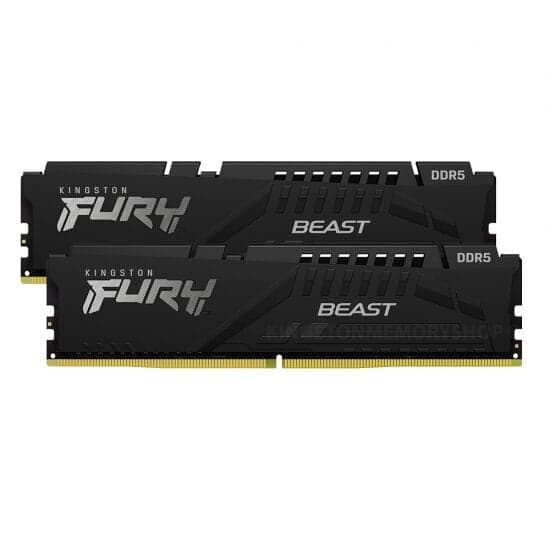 Kingston FURY Beast DDR5-6000 - 64GB - CL36 - Dual Channel (2 pcs) - AMD EXPO & Intel XMP - Svart